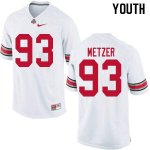 NCAA Ohio State Buckeyes Youth #93 Jake Metzer White Nike Football College Jersey INT8545PH